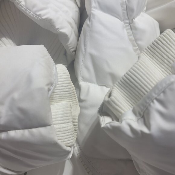 Espirit White Long Puffer Down Filled Ladies Winter Coat with Removable Hood - Picture 14 of 16